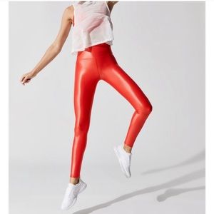 Carbon38 High Rise Full Length Red Takaras NEW